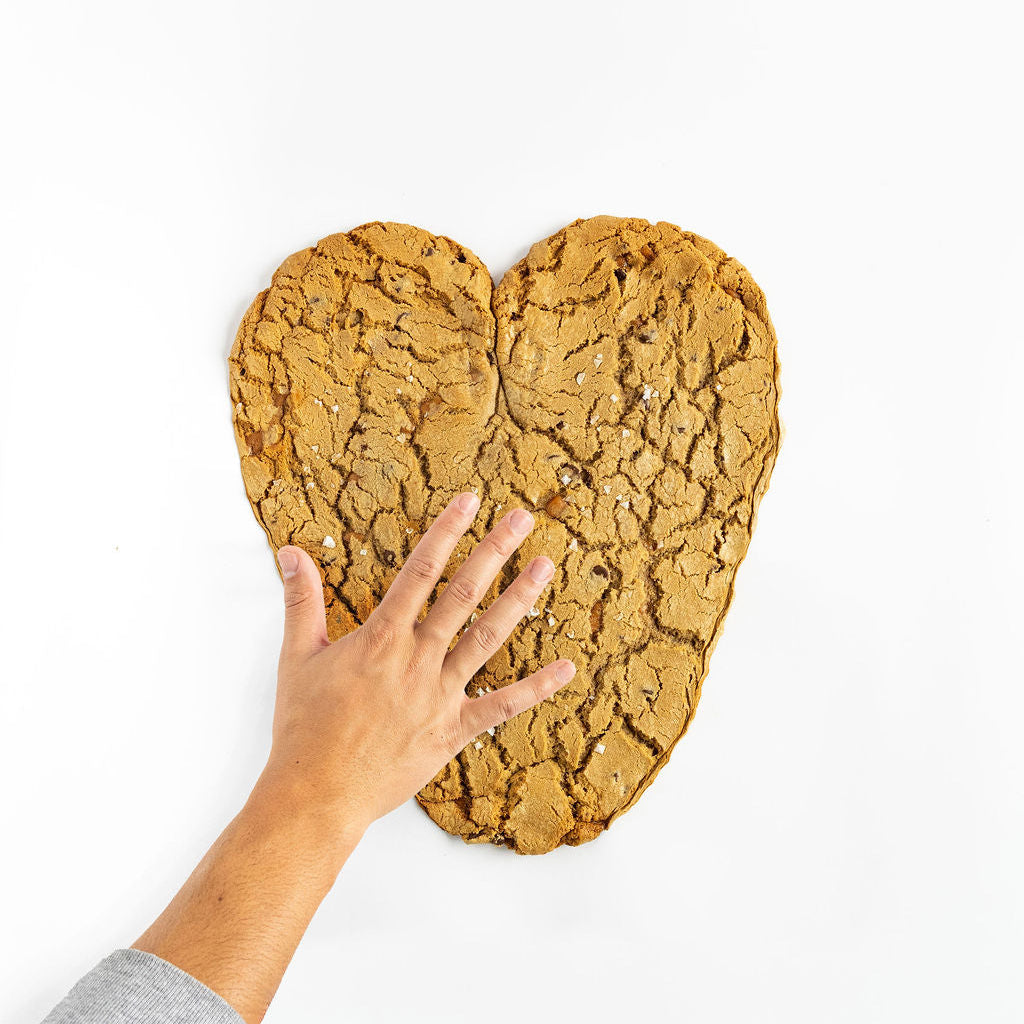 Sea Salt Caramel Chocolate Chip — 5lb Mega Heart Cookie