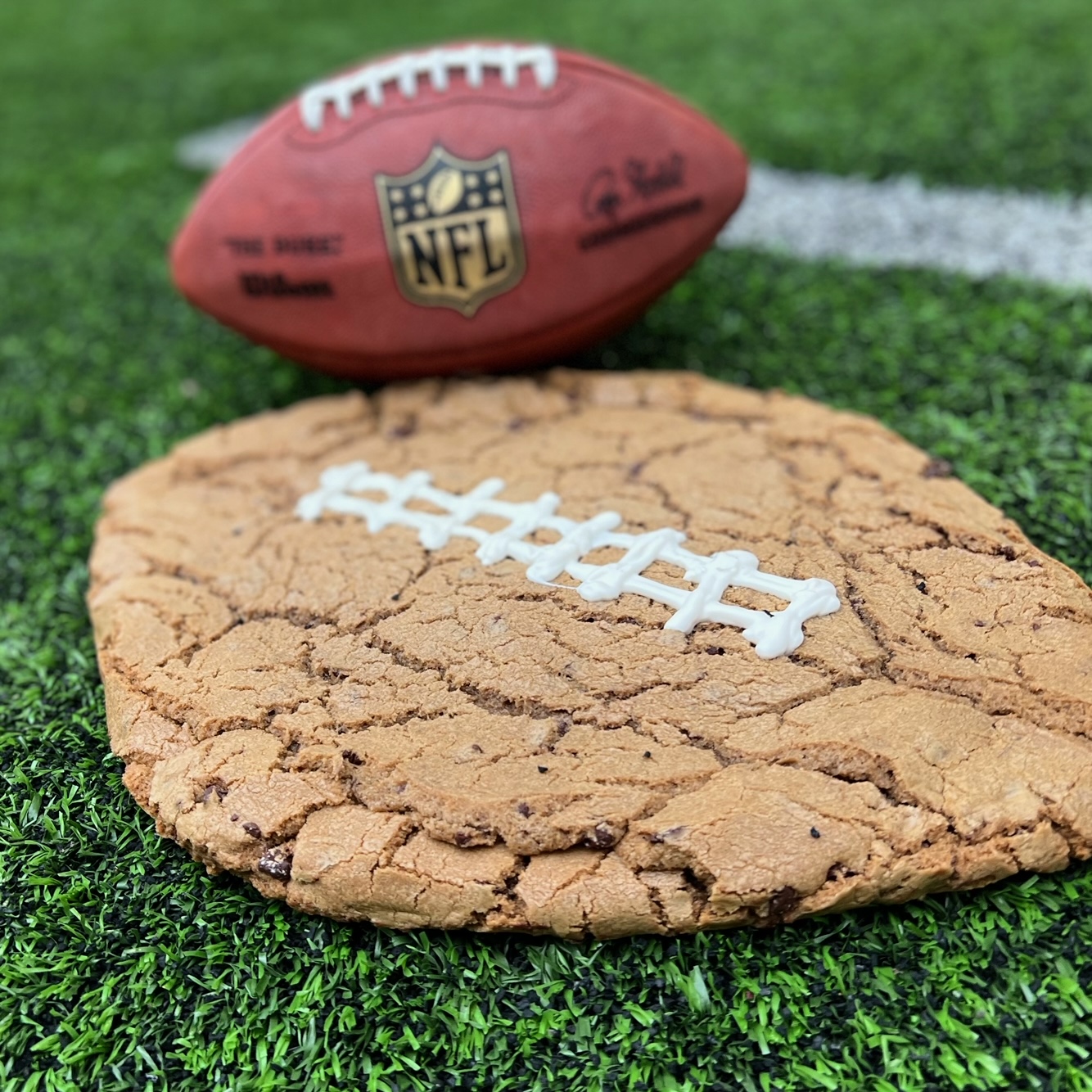 Trex Cookie Football on Field