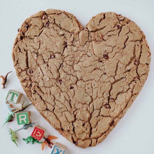 T-rex Giant Heart Cookie